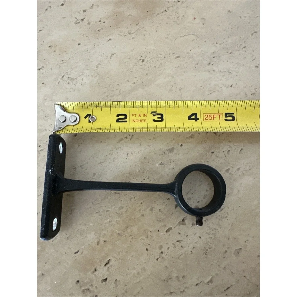 Curtain Rod Bracket, One Pc Faux Wood Color Aluminum Alloy Curtain Rod Holder